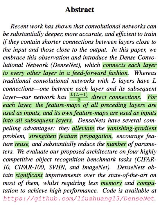 The Best Performing CNN Architecture - DenseNet