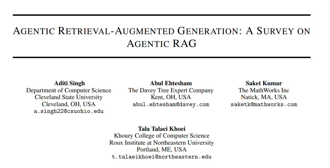 Overview of Agentic Retrieval-Augmented Generation