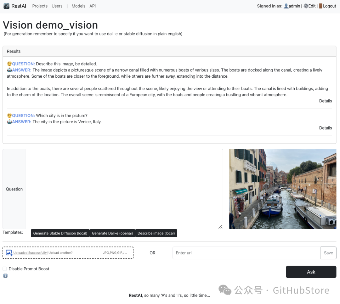 RestAI: An Open Source AIaaS Platform Using LlamaIndex, Ollama, and HF Pipelines