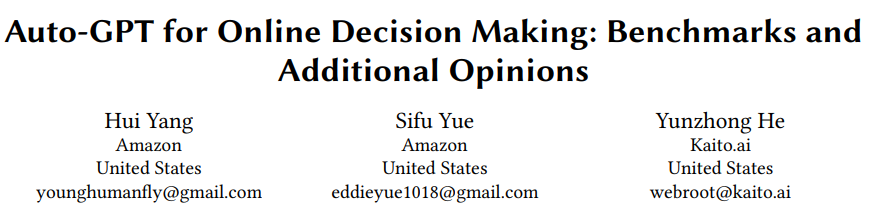 The Utility of Small Models: GPT-4 + AutoGPT for Online Decision Making