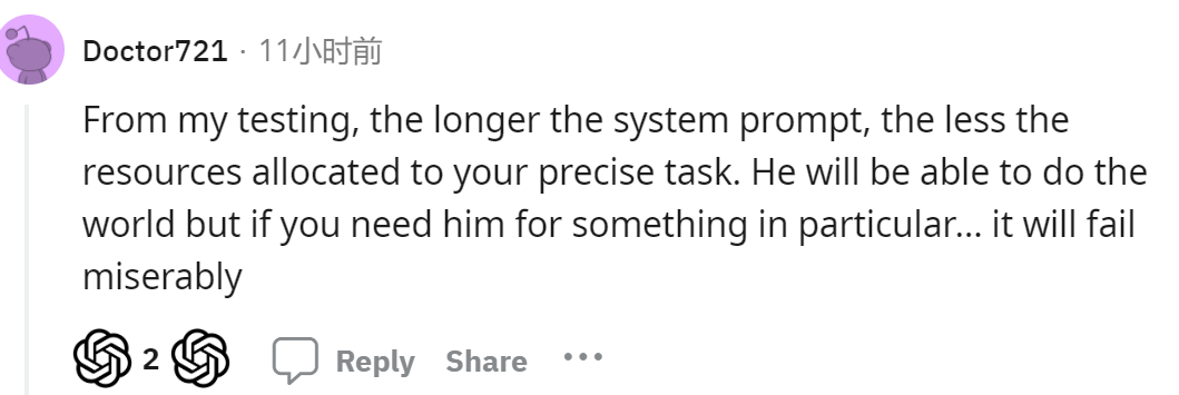 Why ChatGPT Has Become "Lazy" With 1700 Token System Prompt?