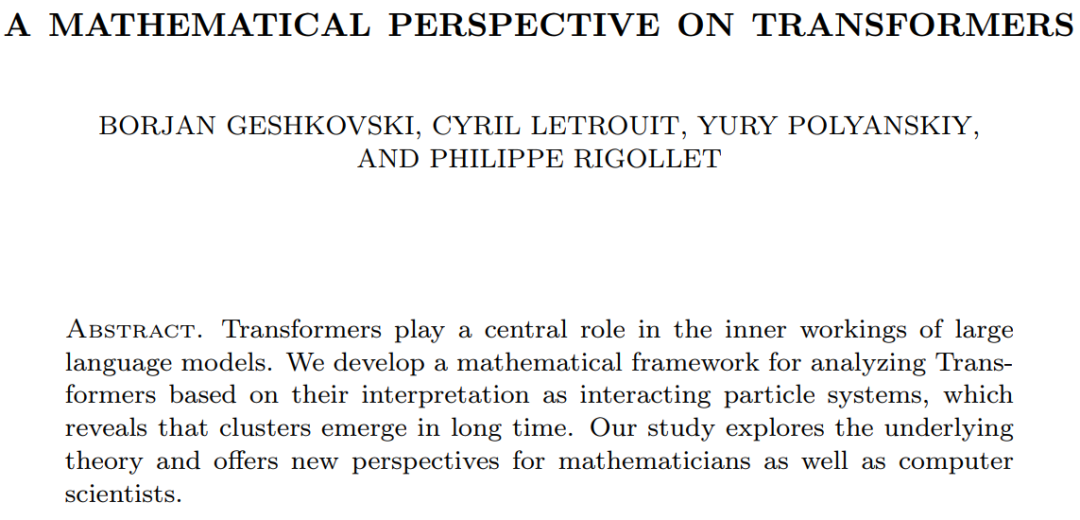 Unveiling the Mathematical Principles of Transformers