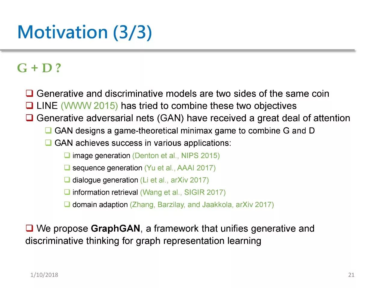 Understanding GAN Applications in Network Feature Learning