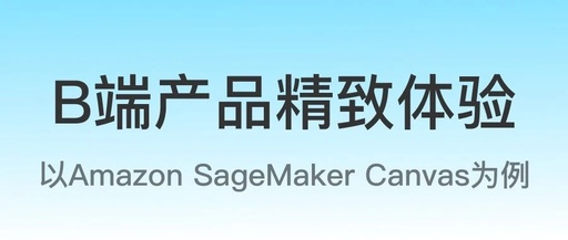 Creating Refined Experience Design for B-End Products Using Amazon SageMaker Canvas