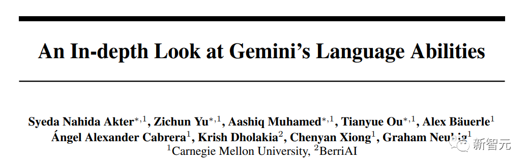 CMU's Authoritative Comparison of Gemini, GPT-3, and Mistral 8*7B