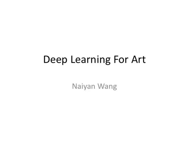 Deep Learning Applications in Art