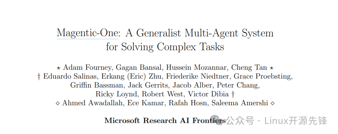 Microsoft Multi-Agent Collaboration Framework: Magentic-One