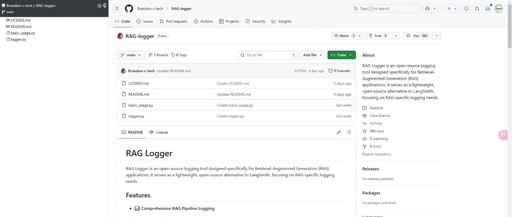 RAG Logger: A Lightweight Logging Tool for RAG Applications