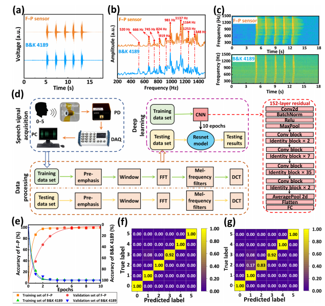 Ultra-High Sensitivity Fiber Optic Microphone with Corrugated Graphene Diaphragm for Voice Recognition