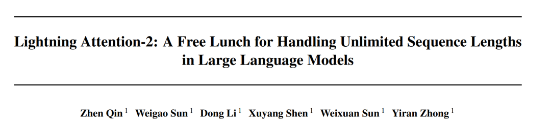 Lightning Attention-2: Unlimited Sequence Length, Constant Computational Cost, Higher Modeling Accuracy