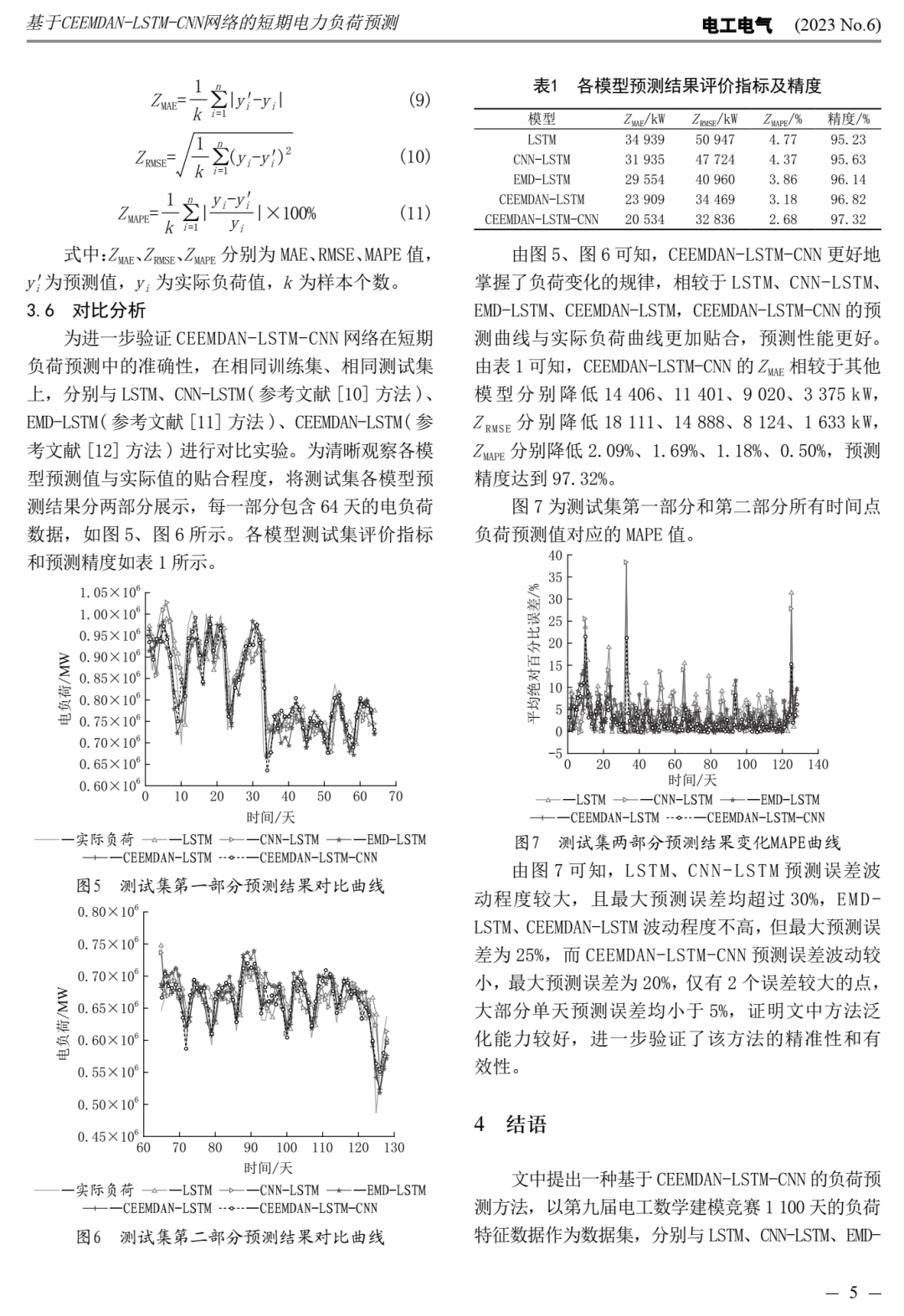 Short-Term Power Load Forecasting Based on CEEMDAN-LSTM-CNN Network