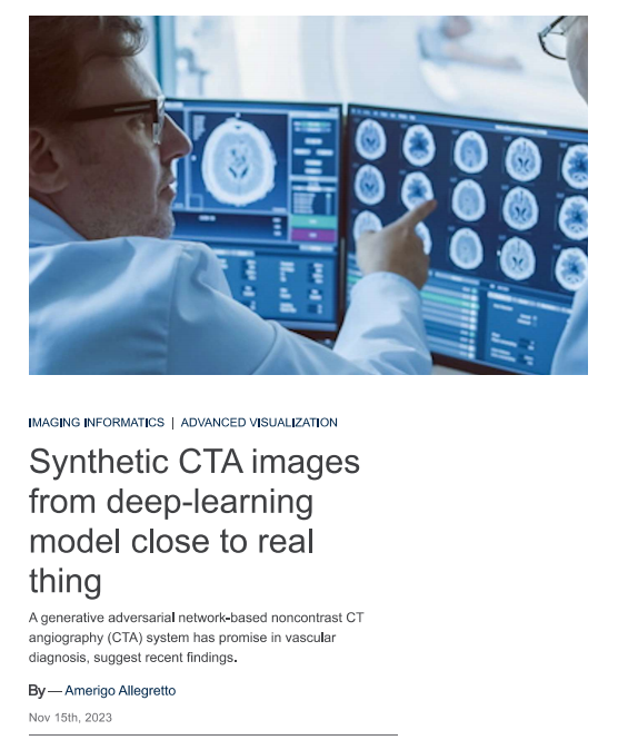 Non-Contrast Agent CTA Imaging Breakthrough