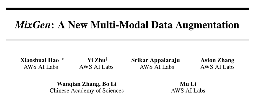 Enhancing Multi-Modal Data: MixGen from Amazon's Li Mu Team