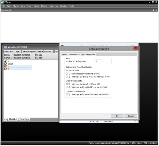Eviews Time Series Model Operation Guide