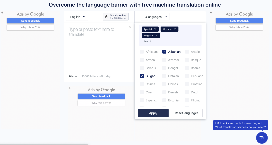 Translate.com: A Hybrid of Machine and Human Translation