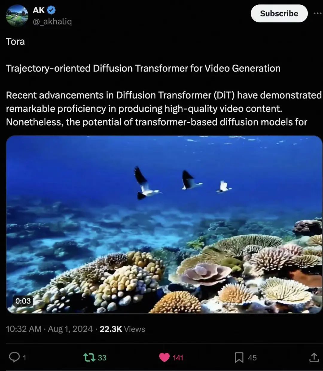 Alibaba's Tora: A Trajectory-Controlled DiT Video Generation Model