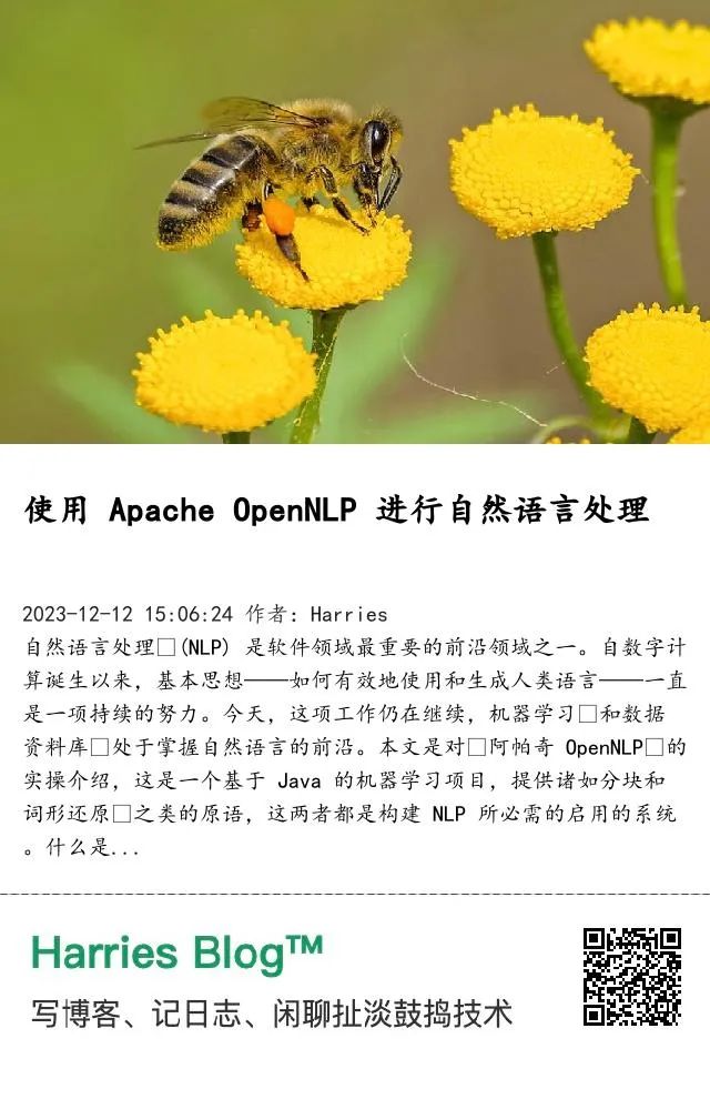 Using Apache OpenNLP for Natural Language Processing