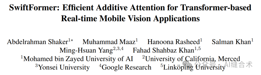 Efficient Additive Attention for Mobile Vision Applications