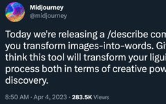 Midjourney's New Describe Feature: AI Image to Text Conversion