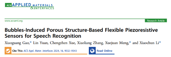 Flexible Piezoresistive Sensors for Speech Recognition