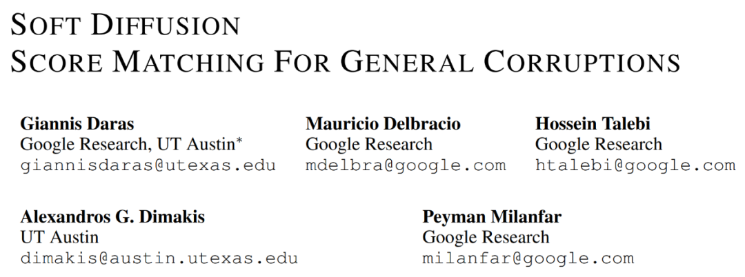 Soft Diffusion: Google's New Framework for General Corruption Processes