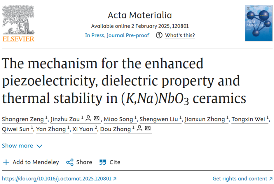 Enhancement Mechanisms of Piezoelectric, Dielectric, and Thermal Stability in (K, Na)NbO₃