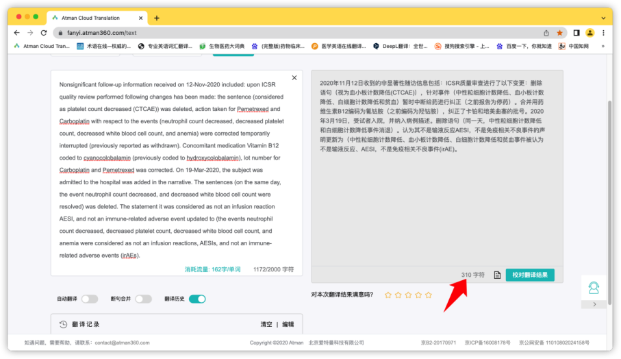 ATMAN: The Translation Tool Focused on the Pharmaceutical Field