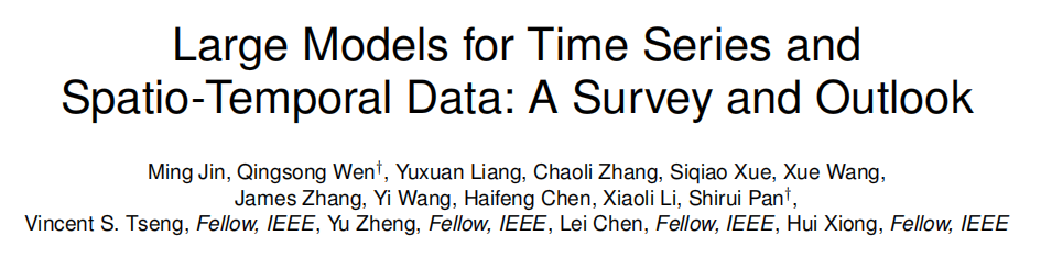 Overview of Large Models for Time Series and Spatio-Temporal Data