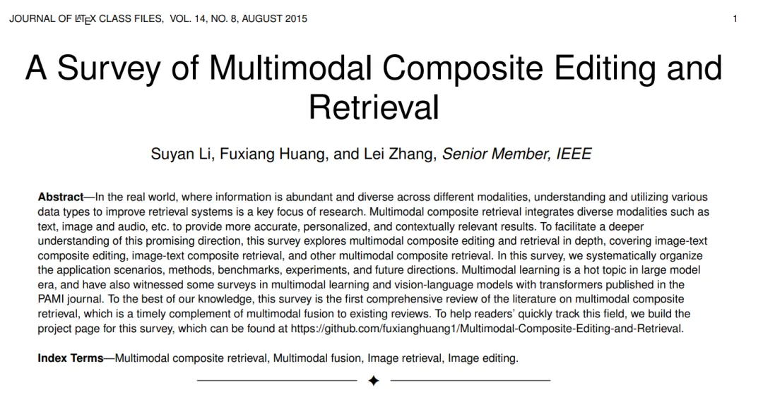 A Review of Multimodal Composite Editing and Retrieval