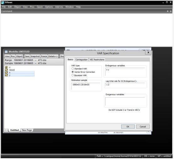 Eviews Time Series Model Operation Guide