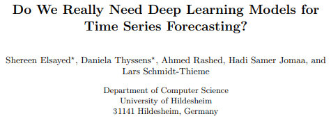 Do Time Series Forecasts Really Need Deep Learning Models?